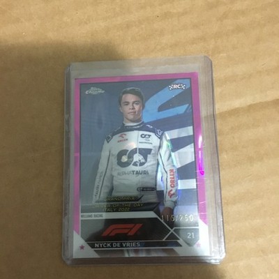 2023 Chrome Formula 1 F1 Fuchsia Lava Refractor /250 Nyck De Vries
