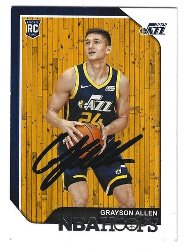 GRAYSON ALLEN UTAH JAZZ SIGNED ROOKIE CARD PHOENIX SUNS BUCKS MEMPHIS GRIZZLIES