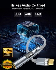 USB C to 3.5mm Audio Adapter DAC HiFi Amplifier Aux Dongle
