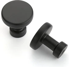 20 Pack 1-1/4 Inch Matte Black Kitchen Cabinet Knobs Dresser Knobs Drawer Knob C