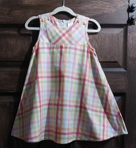 Gymboree Toddler Girls Plaid Pastel A-line Dress  Size 4T 