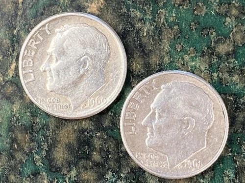 90% Silver Dimes Pre 1965 Roosevelt Dime Circulated Condition 1960 1961