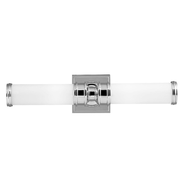 Badlampe Amine IP44 Mit Led Drehbar Chrom Weiß Spritzwasserdichte Wandleuchte-image
