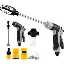 Hochdruckpistole Gartenschlauch Wasserpistole mit Verstellmodi Metall Reinigung