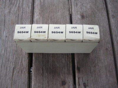 Box of 5 JAN 5654 General Electric G.E.  Electron Vacuum Tubes - NOS