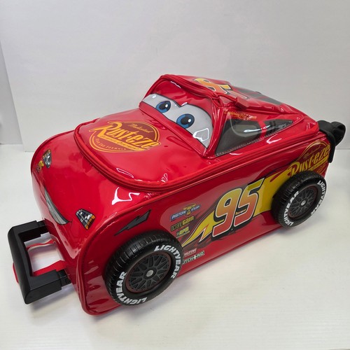 Disney Store Cars Lightning McQueen Suitcase Hand Luggage Travel Bag Pull Along