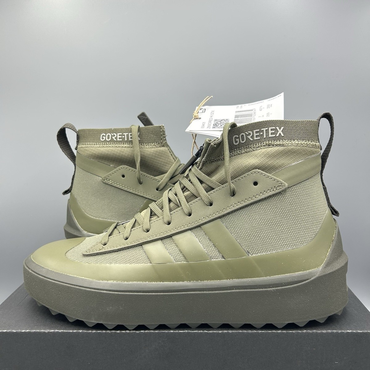 Adidas ZNSORED Hi Sneakers Olive Green GTX GoreTex Skateboard