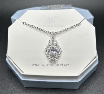 Bomb Party Necklace NK16470  Unending Sunshine  Diamond CZ on Rhodium Plating