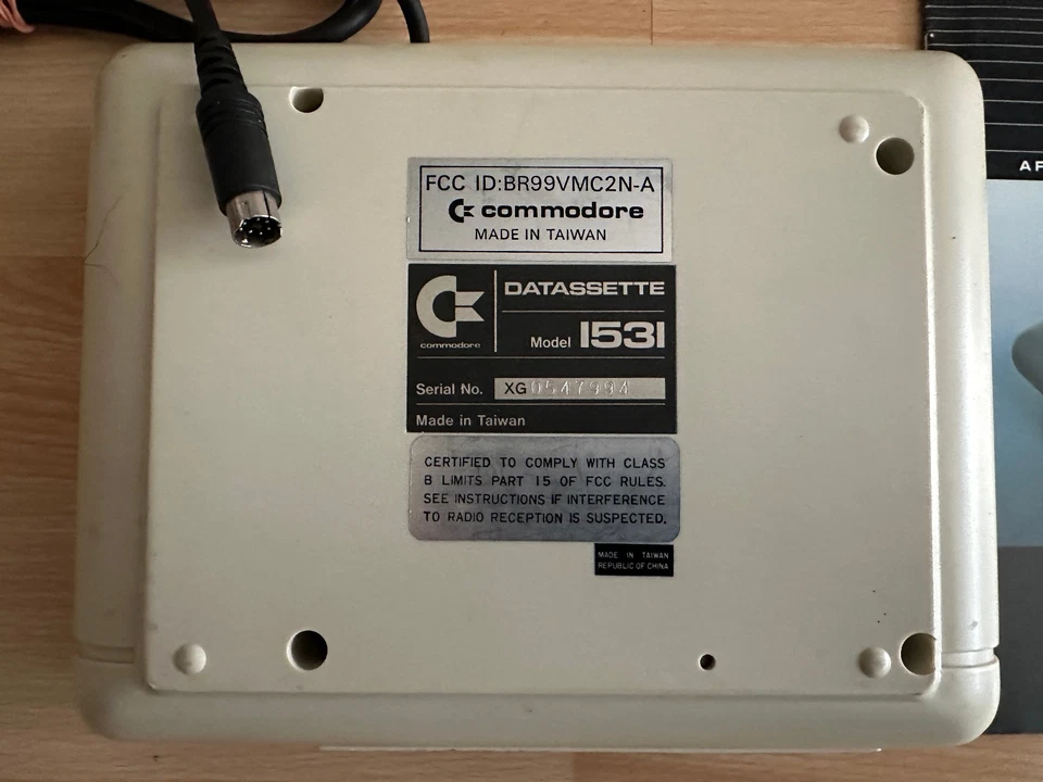 Commodore Datasette 1531 mit Handbuch-Englisch - Bild 4 von 4