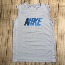 Boys Nike Dri-Fit Sleeveless Small Gray Tank Top