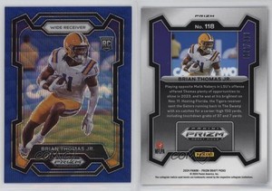 2024 Panini Prizm Draft Picks Blue Wave /249 Brian Thomas Jr #118 Rookie RC
