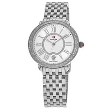 New Michele Serein Mid Stainless Steel Diamond Women's Watch MWW21B000143