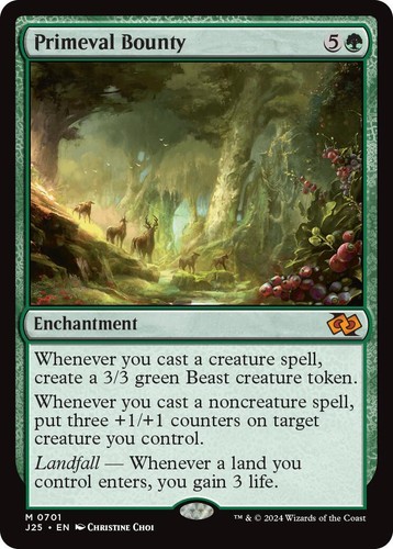 MTG 1x Primeval Bounty MINT Magic Jumpstart Modern Pioneer Legacy