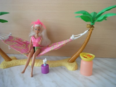 BARBIE HAWAIIAN PLAYSET HAMMOCK HAMAC 1990 MATTEL + POUPEE | eBay