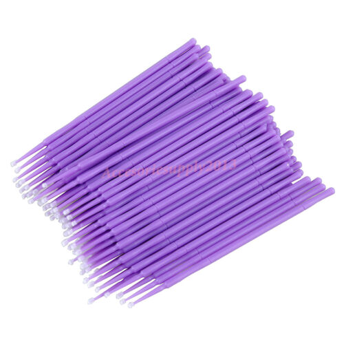 S M L 100 piezas Aplicadores de hisopo micro cepillo desechable extensión de pestañas Nuevo - Imagen 3 de 8