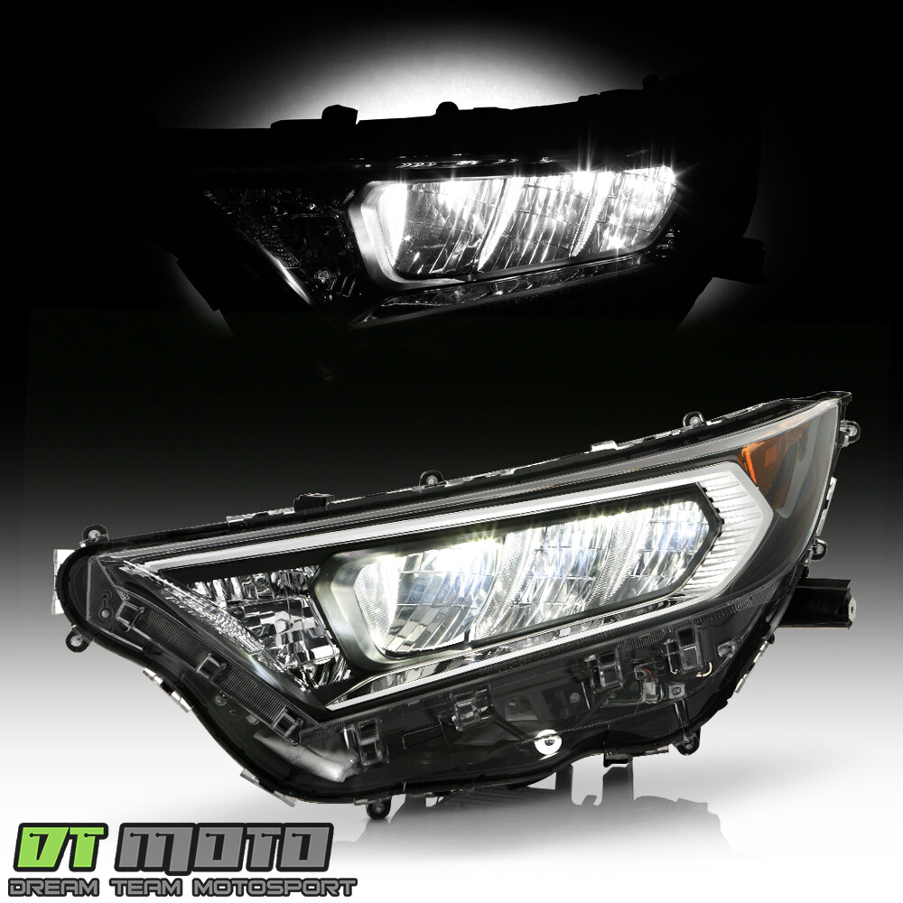 For 2019-2021 Toyota RAV4 w/Chrome Bezel LED Headlight Headlamp