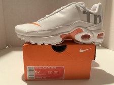 Nike Air Max Plus TN AR0005-100 White /Orange Size Women's 6.5 / Kids 5Y NIB