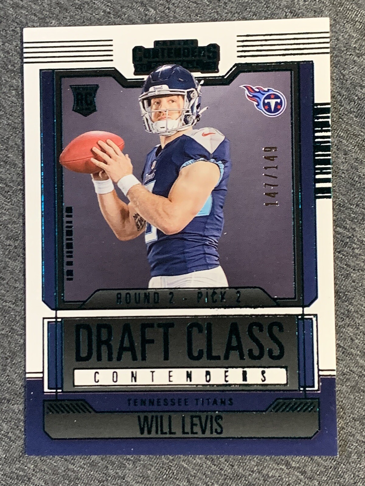2023 Panini Contenders Will Levis Draft Class Contenders Teal #25 RC /149