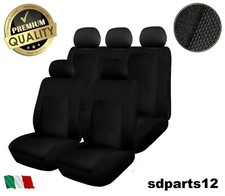 VW Audi Coprisedili Nero Copri Sedili 6 Pezzi Neri Tessuto Kit Completo