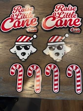 Raising Canes Car Magnets Raise a Little Cain NEW Sealed Set 8 Holiday Magnets 