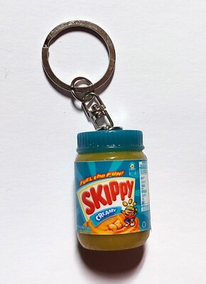 SKIPPY Creamy Peanut Butter Jar KEYCHAIN Keyring Novelty Indonesia 3D 1.5'' Cute