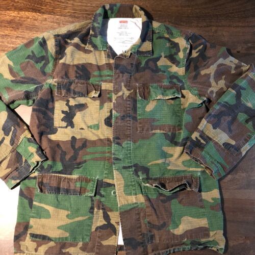 Supreme 18SS Infantry Jacket Military jacket S Cotton GRN Camouf 