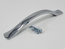 Polished Chrome Modern Cabinet Hardware Pull 5 in Centers - 7 in Overall