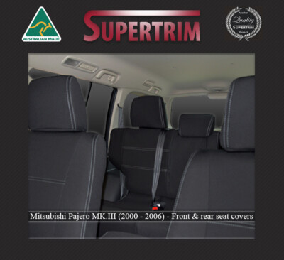 Front FB+Rear seat covers fit Mitsubishi Pajero 100% waterproof premium neoprene