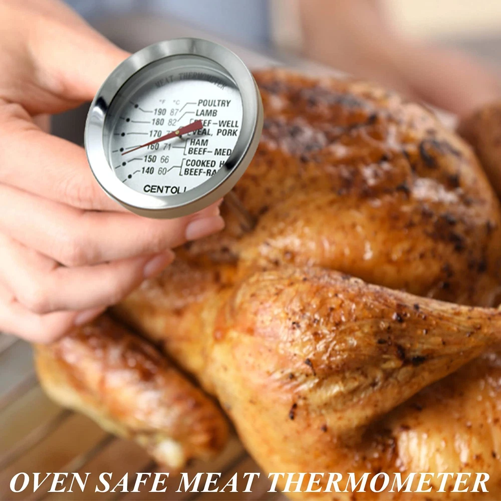 Meat Thermometer Oven Safe, 2 Pieces Dishwasher Safe Meat Thermometers for Co...