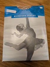 Capezio Microfiber Skating Tights Footed Suntan Opaque New Women's 1814
