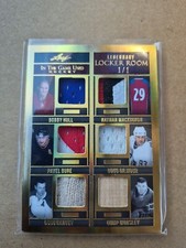 2023 Leaf ITGU Hockey  Locker Room 1/1 Hull Bure Gilmour Harvey Worsley Mackinno