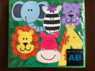 Amanda Blu AB Scrapbook Circus Animals with 10 Top load Page Protectors New