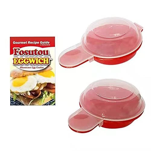 Microwave egg cooker, 2 sets cooking tool making TWO eggwich one time...