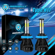 H11 H8 H9 LED Headlight Kit Low Beam Bulb Super Bright 6000K Bulbs Free Return