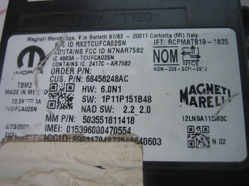 2020-2024 Dodge Ram Pickup 1500 2500 3500 Mopar Telematics Module OEM 68456248AC - Picture 4 of 5