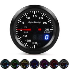 2 52mm Digital Led Boost Gauge Tinted 7 Color 0-30 Psi Pressure Turbo Meter