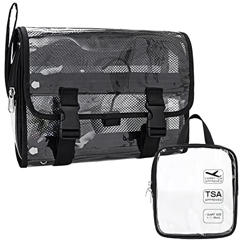 TSA-Approved Large Hanging Clear Toiletry Bag for Travel