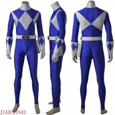Dino Rangers Uniform Blue Ranger Zyuranger Cosplay Costume Full Set Halloween