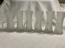 Servizio di Bicchieri da vodka,  in vetro opaco. Vintage anni 70