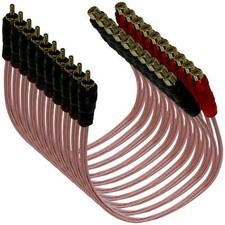Bulk Lot of 10 Pcs Pack RCA Y-Splitter Cables 1' Ft Shielded 1 Male to 2 Female