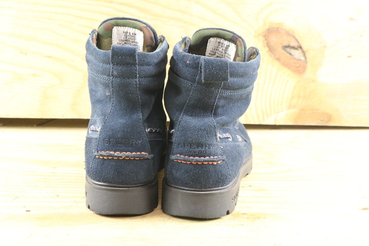 Sperry Top Sider x Jack Spade Mens Sz 8M Boots Blue Suede  display picture 2