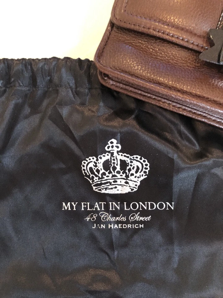 My Flat In London Brighton Brown Leather Flap Luxe Clutch/Purse Wallet Complete - Image 4 of 4