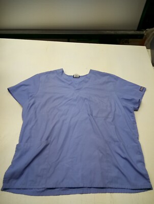 Cherokee Workwear 4876 Unisex V-Neck Scrub Top Size XL Light Blue