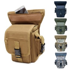 Tactical Military Drop Leg Thigh Bag Hiking Outdoor Belt Pouch Waist Fanny Pack