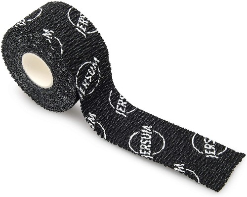 JERSUM Premium Gewichtheben Daumenband dehnbar selbstklebend latexfrei schwarz, blau - Bild 4 von 15