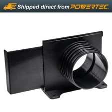 POWERTEC 70357 4 Inch Wall Mounting Blast Gate with Bracket, 1 Pack