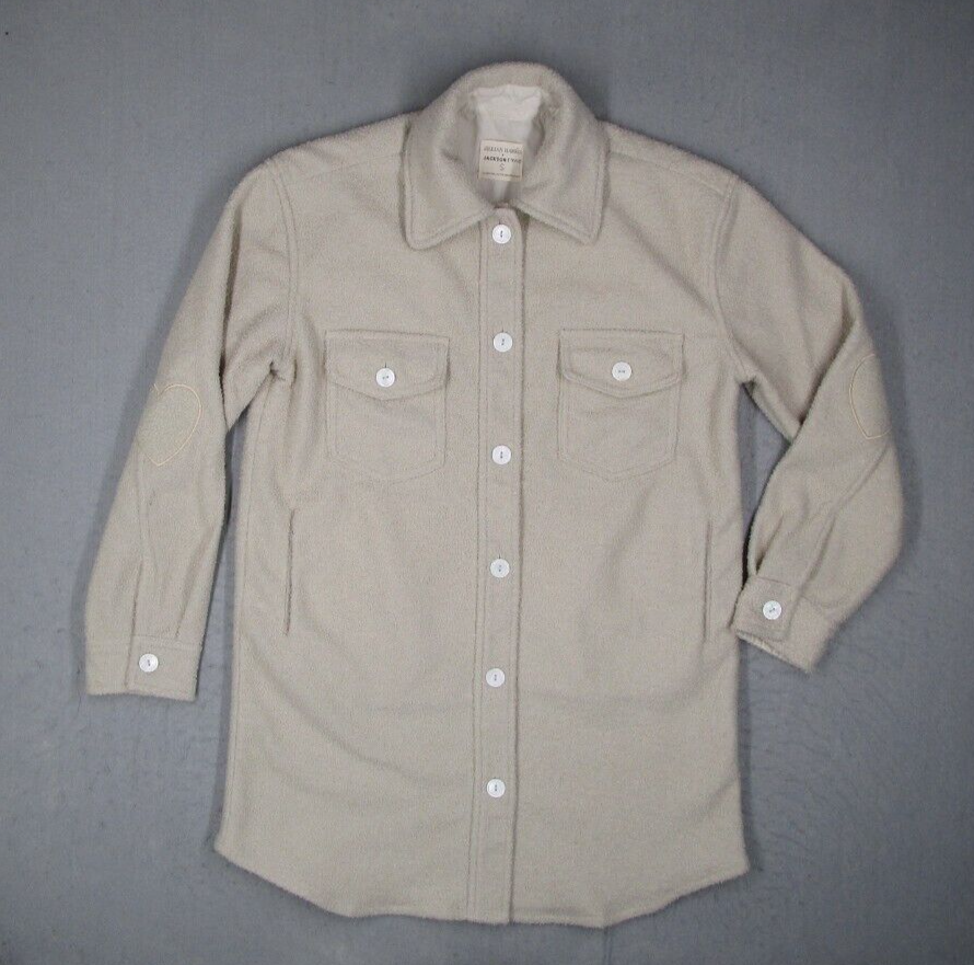 FILA Giacca donna Jillian Harris x Jackson Rowe piccola off white con bottoni shacket