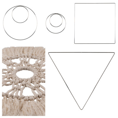 Craft County Designer Macramé Hoop Rings - Dream Catcher, DIY - Various Shapes