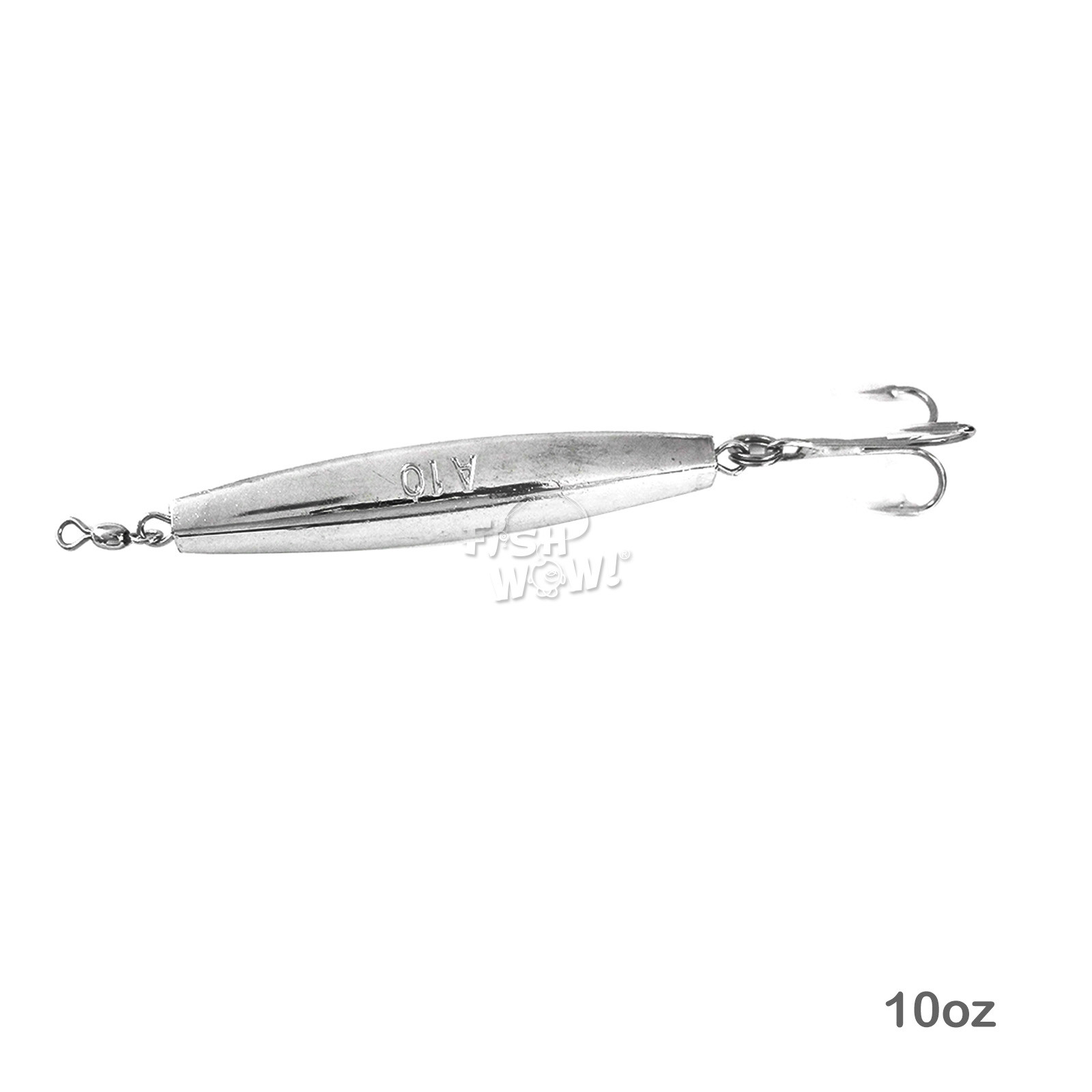 20pcs 10oz Diamond Jig Chrome w/ Treble Hook 280g Silver Fish WOW! unpainted jig - Image 5