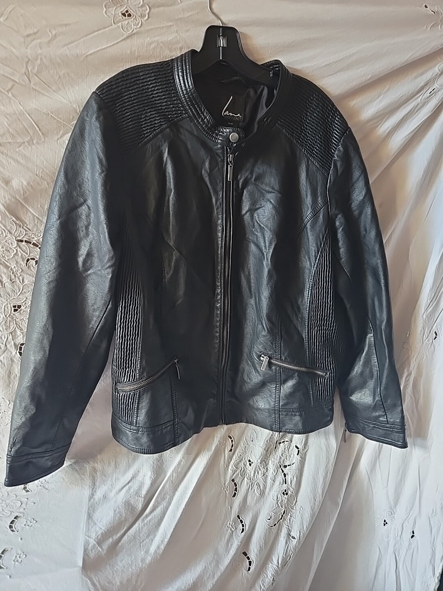 Lane Bryant Moto Jacket Lane Bryant Faux Leather Jacket Size 22